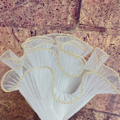 Waves yarn, wave pleated yarn, fresh flower simulation green plant packaging edging, Korean floral art package flower DIY material 