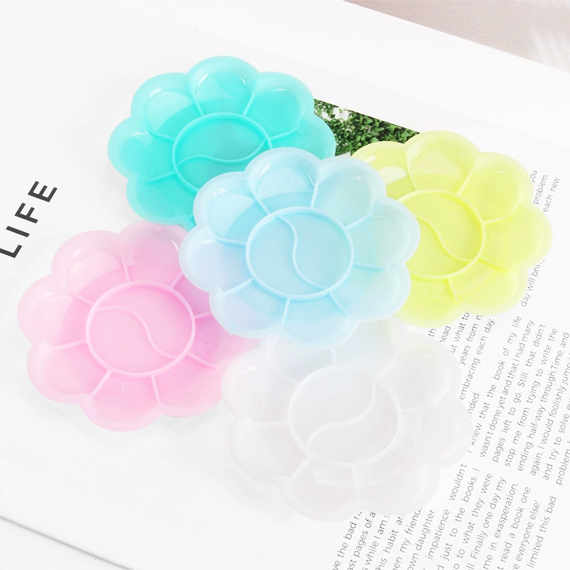 Детский художественный маленький цветок сливы цветовая палитра гуашь акрил ручная роспись цветовая палитра пластиковая цветовая палитра DIY граффити цветовая палитра