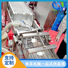 多功能刀鱼段上浆机鱼饼裹浆机变频调速天妇罗鱼米花油炸机