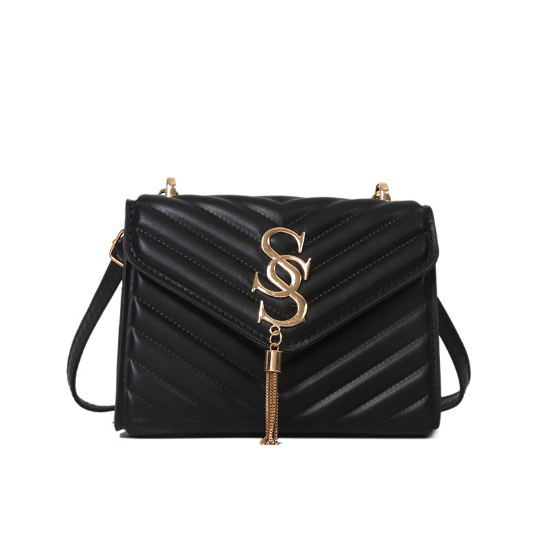 Bolso simple de moda personalizada para las mujeres 2023 otoño nueva moda metal borla bolsa de hombro cadena mensajero bolsa para mujeres