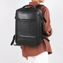 跨境新款韩版男士双肩包商务大容量简约通勤电脑包外出旅行背包