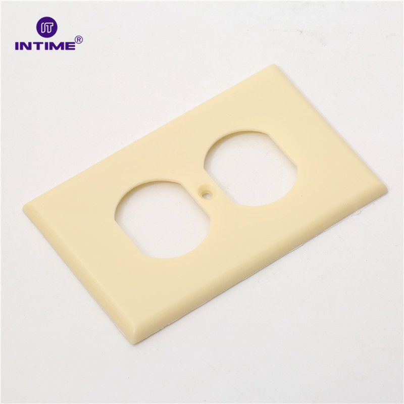 外贸批发美式插座盖板墨西哥插座盒盖板ABS米色盖板PP材料盖板