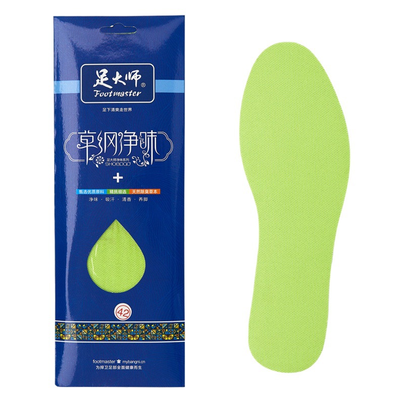 Pie maestro plantilla desodorante de los hombres transpirable medicina herbal china fragante absorbente de sudor transpirable desodorante delgada suave fondo cómodo plantilla