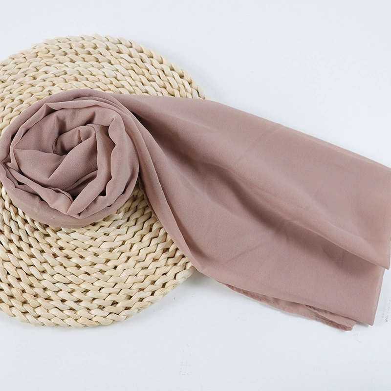Шифоновый шарф (JJ SCARF) женский 70×180 см, 75D легкий длинный шарф с жемчужной фактурой
