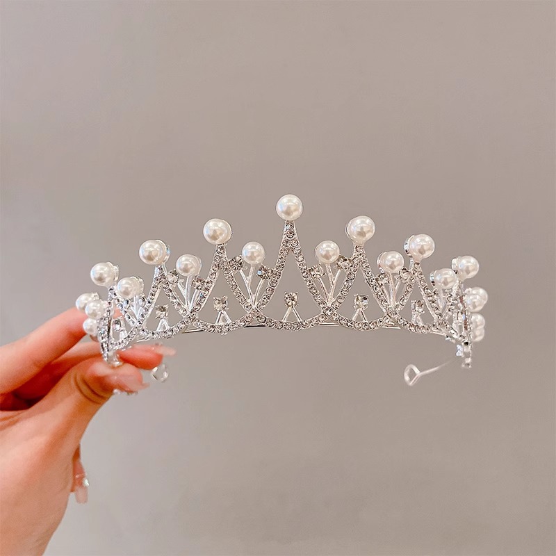 Princesa corona diadema diadema de diamantes de imitación de sentido avanzado niña 18 años ceremonia de mayoría de edad tarjeta de cumpleaños tocado de sentido ambiente