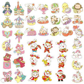 免烤胶画儿童玩具颜料画手工diy涂色女孩挂件饰品圣诞节玩具套装