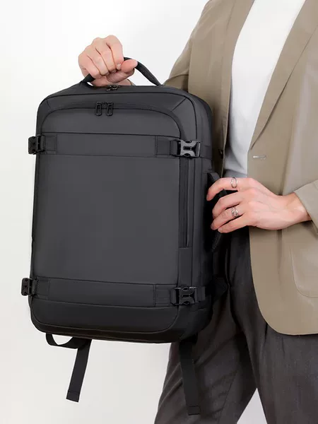 Cross-Border Multifunctional Expandable Men's Computer Bag, Large-Capacity Men's Backpack for Commuting, Fashionable Business Travel Backpack