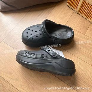 Cross Cave Shoes Ouyang Nana Thick-soled Heightened Slippers Outer Wear Casual Toe Sandals Cloud Slippers