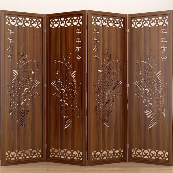 Screen Partition Living Room Foldableing Mobile Simple Modern Chinese Retro Office Partition Wall Bedroom Shielding Home H^