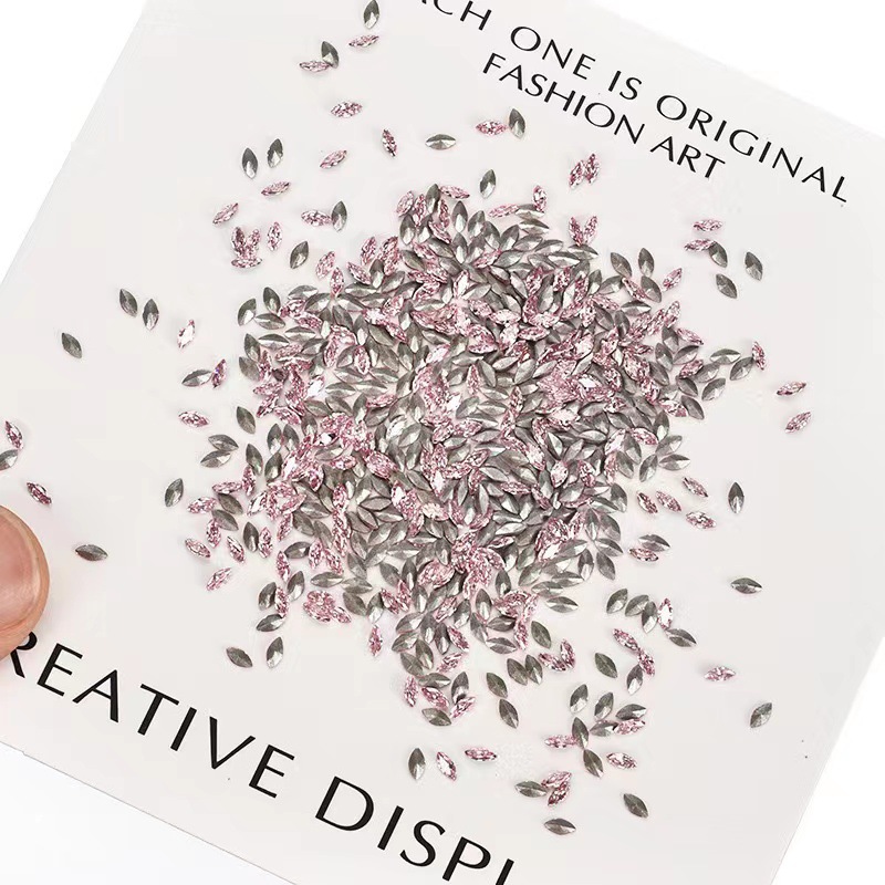 Super Flash mini Ojo de caballo micro decoraciones de uñas de circonio Popular en línea celebridad mini tamaño pequeño señaló circón diamante en forma especial