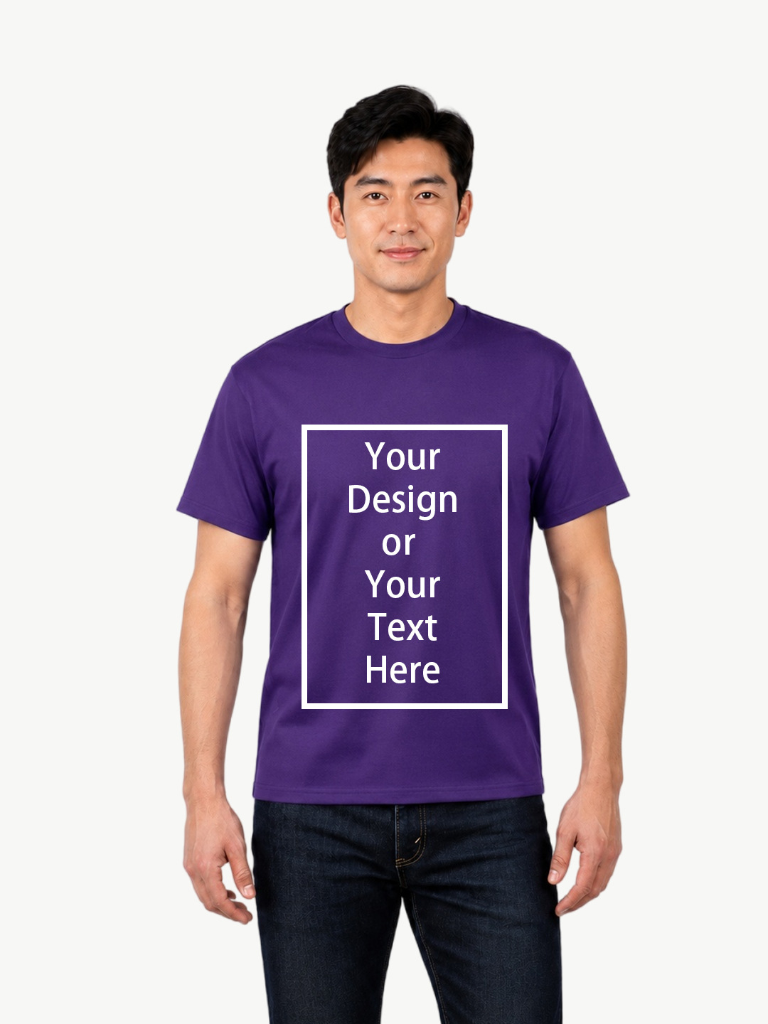 Camiseta de manga corta de algodón con personalidad de Amazon, una pieza de impresión, impresión de texto personalizada, estación independiente LOGO, camiseta de código europeo de comercio exterior image 5