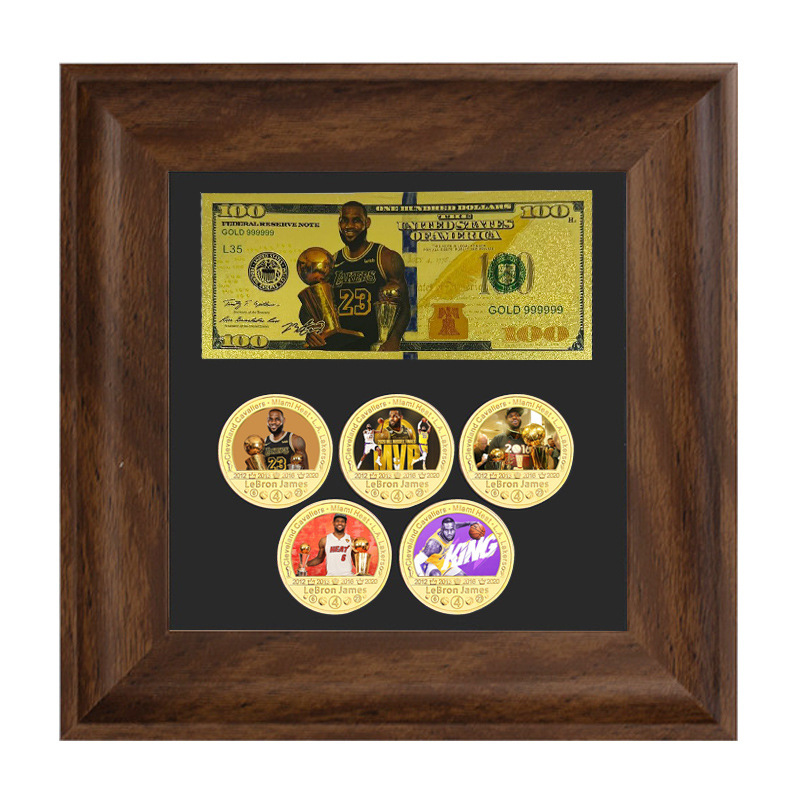 James Monedas conmemorativas NBA estrellas regalos periféricos venta caliente transfronteriza