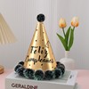 Black Gold Mao Ball Birthday Hat Children Adult Birthday Dress Supplies Party Jianjiao Birthday Paper Wholesale