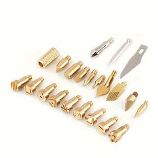 23 pieces pyrography pen head carving tool carving soldering iron head hot stamping electric soldering iron head pyrography head cross-border hot sale