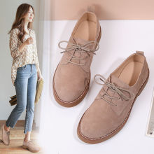 正品真皮单鞋女软皮牛筋软底防滑工作鞋女平底粗跟平底舒适妈妈鞋