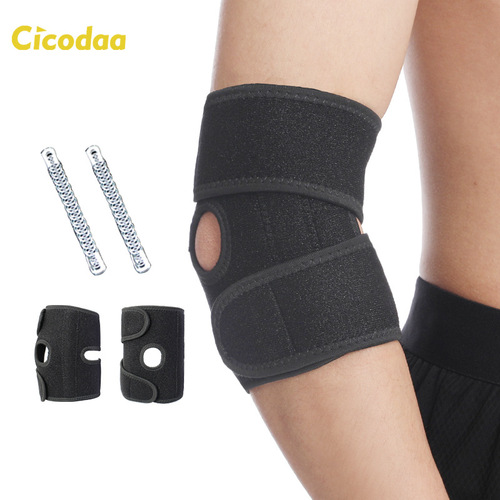 Tennis basketball elbow pads, sports breathable wrap elbow pads, anti-collision spring support elbow pads for sale