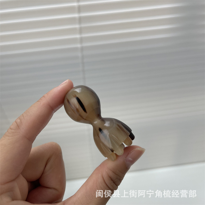 Horn Facial Massage Stick Lotus Pod Shape Hand Carved Guasha Tool for Face and Head key features