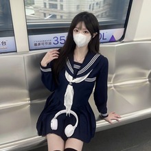 【绀三本】基础款jk制服套装学院风班服海军风校供长袖水手服女
