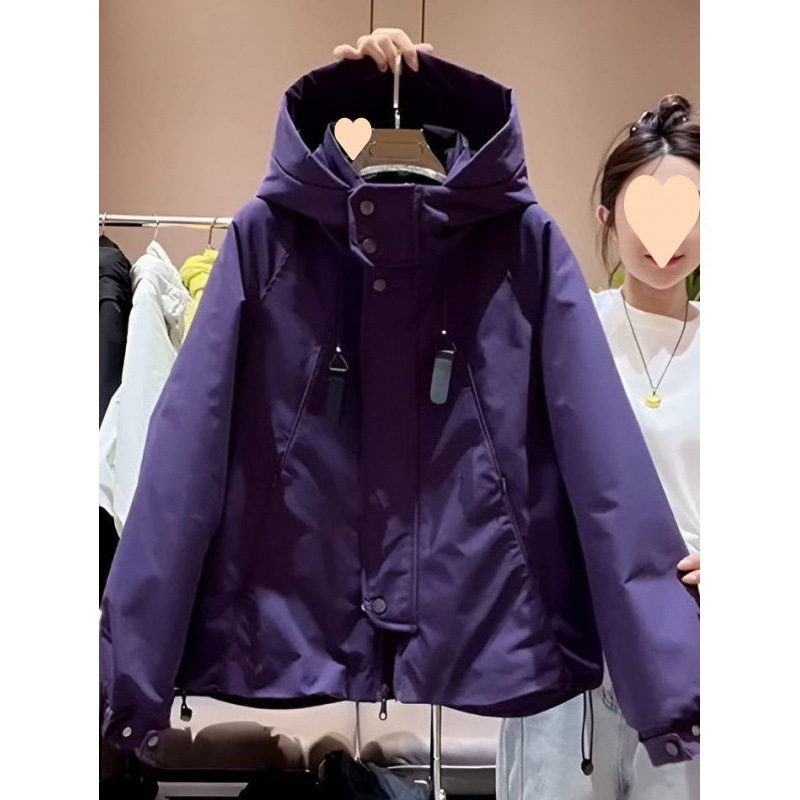 欧洲站连帽冲锋衣女款2025新款春秋薄款宽松休闲夹克风衣棒球服潮|undefined