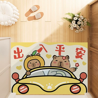 Avtomobil döşəmə paspasları | Carpet - safe-entry-and-exit-yellow-car-4060cm