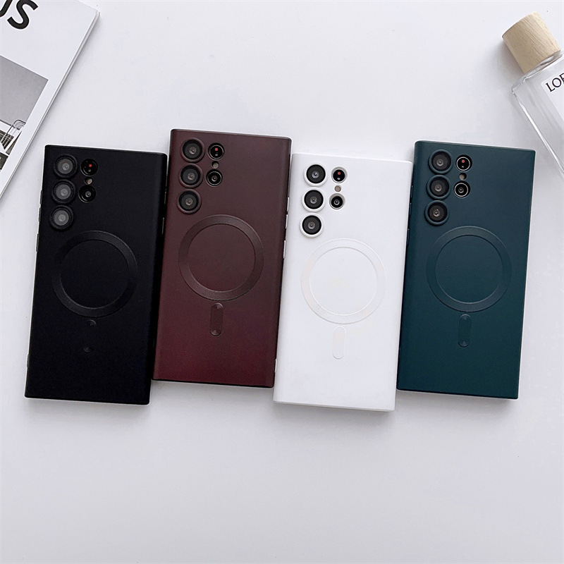 Magsafe Is Suitable for Samsung S24 Mobile Phone Case, Magnetic Suction S24S23Plus Lens Film + All-Inclusive Anti-Fall Light Luxury Style Magsafe Is Suitable for Samsung S24 Mobile Phone Case, Magnetic Suction S24S23Plus Lens Film + All-Inclusive Anti-Fall Light Luxury Style