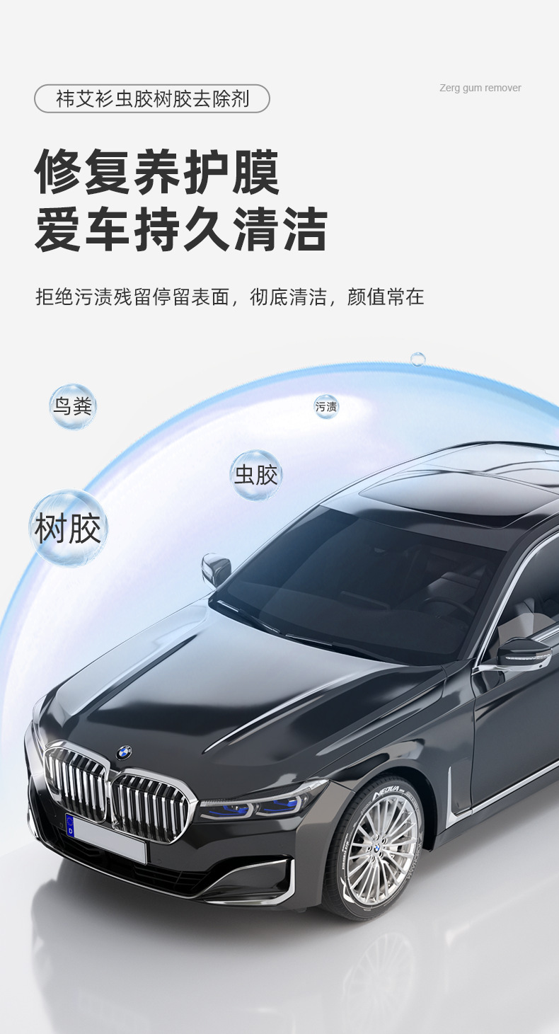 Car Shellac and Tree Sap Cleaner, Bird Droppings Cleaner, Stain Remover, Non-Damaging Paint Cleaning and Maintenance Spray