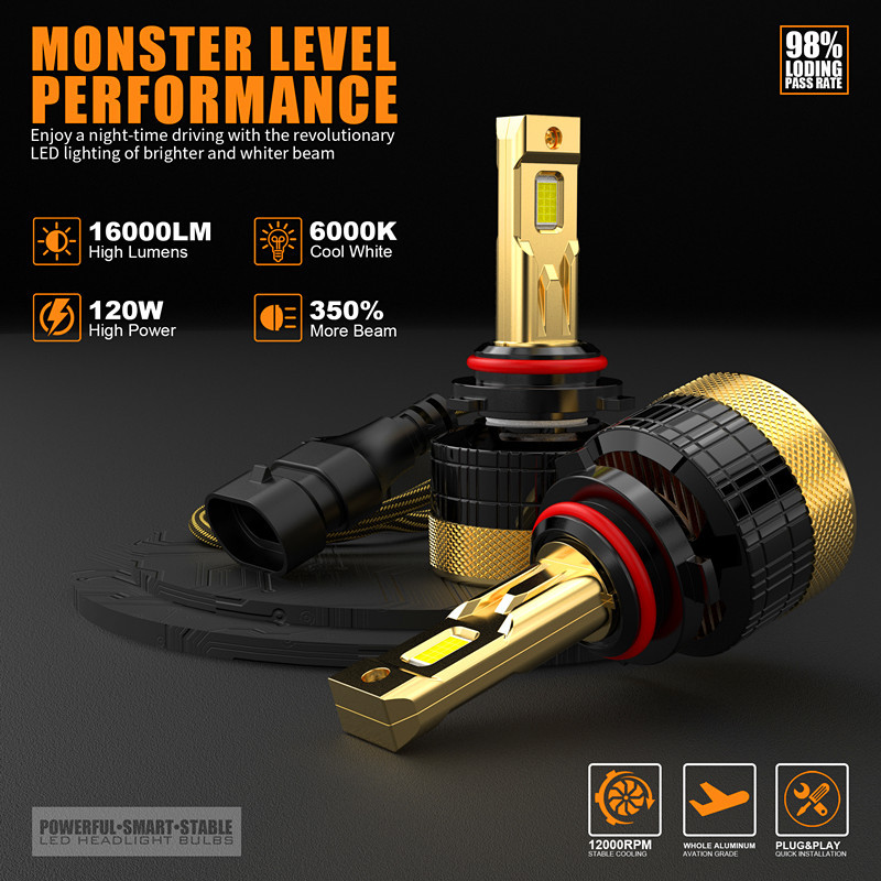 Nuevo 240W de alta potencia LED delantero 9006, cuerpo de aluminio de aviación