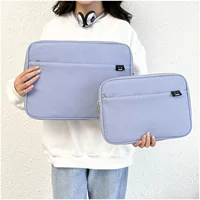 Корейская нейлоновая простая однотонная сумка-вкладыш для iPad 13inch 14inch водоотталкивающая сумка для ноутбука большой вместимости