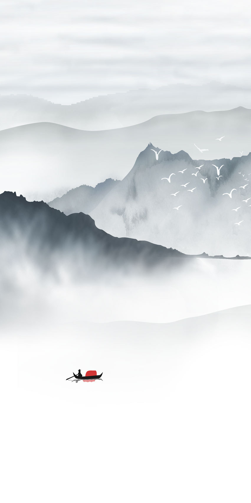 水墨山水走廊过道