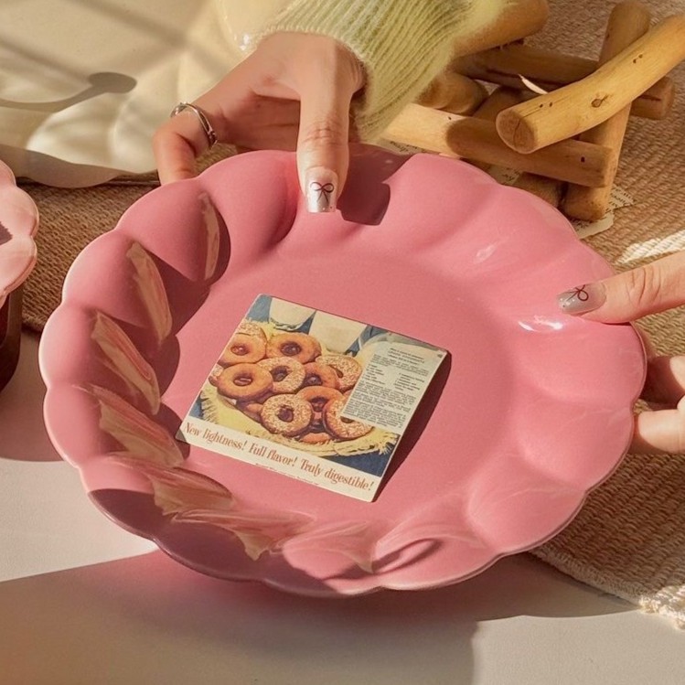 [딥디쉬] 8inch - 라즈베리 컬러 1개