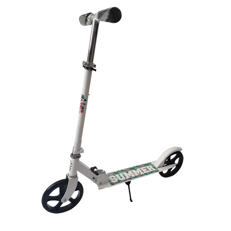 Nuevo scooter infantil resistente, scooter urbano plegable de dos ruedas grandes para jóvenes, con freno de mano para adultos.