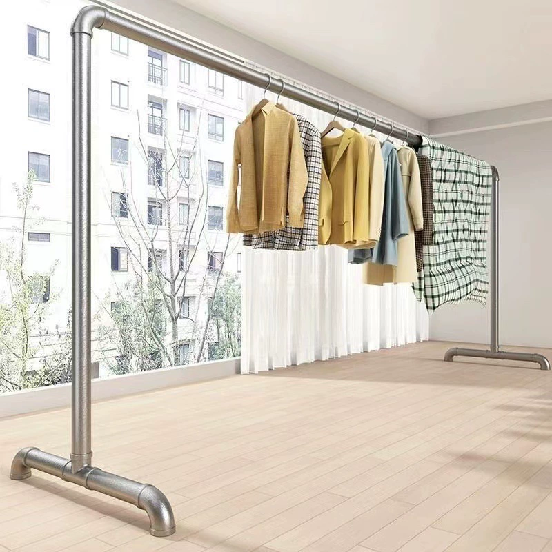Сушилка для стальной трубы вешалка для спальни на полу вешалка для одежды на открытом воздухе домашний балкон вешалка простая сушильная вешалка для водопроводных труб