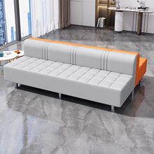 美发店休息区沙发理发店沙发等候椅网红发廊客人长条专用等待椅子