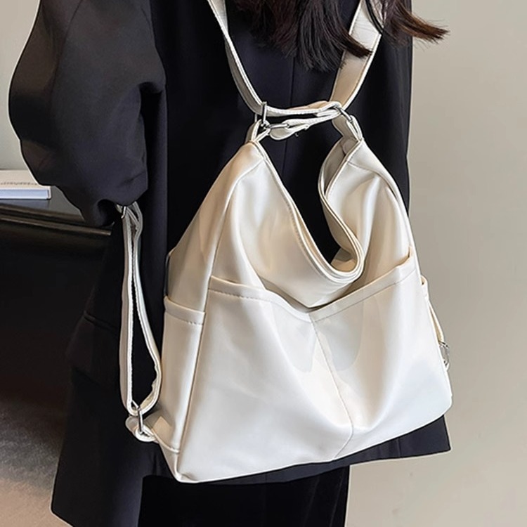 PU Leather Waterproof Backpack & Crossbody Bag for Women, 2-in-1 Commuter Tote Bag, 2025 New Style Shoulder Bag for School - Thumbnail 3