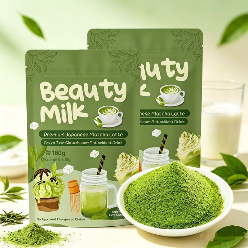 Cross-border wholesale of instant collagen meal replacement matcha powder from Southeast Asia, Beauty Milkmatcha powder