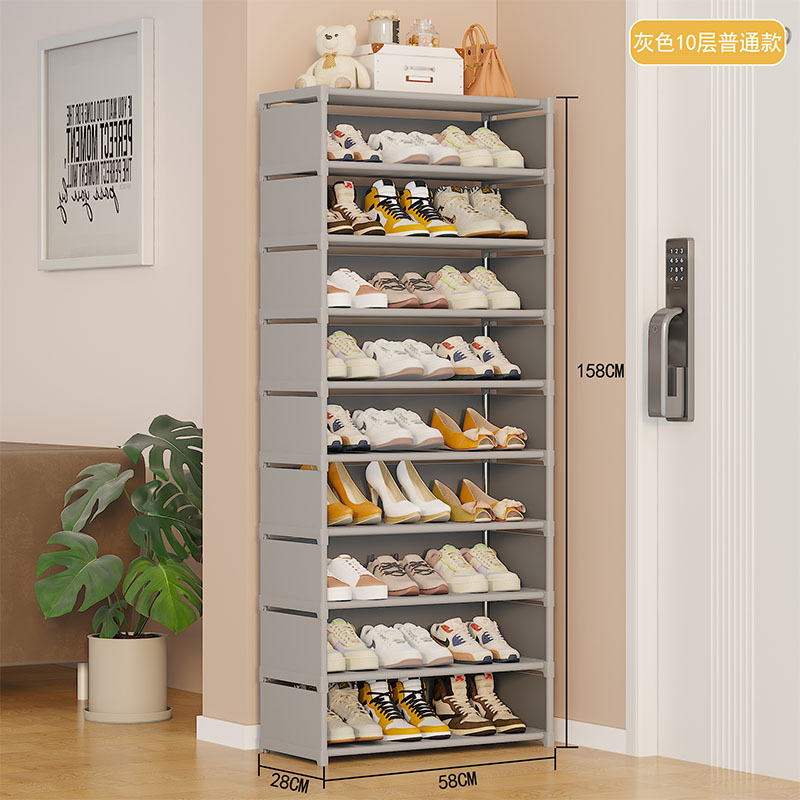 Estantes de zapatos simples de almacenamiento de puerta doméstica hermoso interior a prueba de polvo multicapa de gran capacidad gabinete de zapatos comercio exterior explosión al por mayor image 28