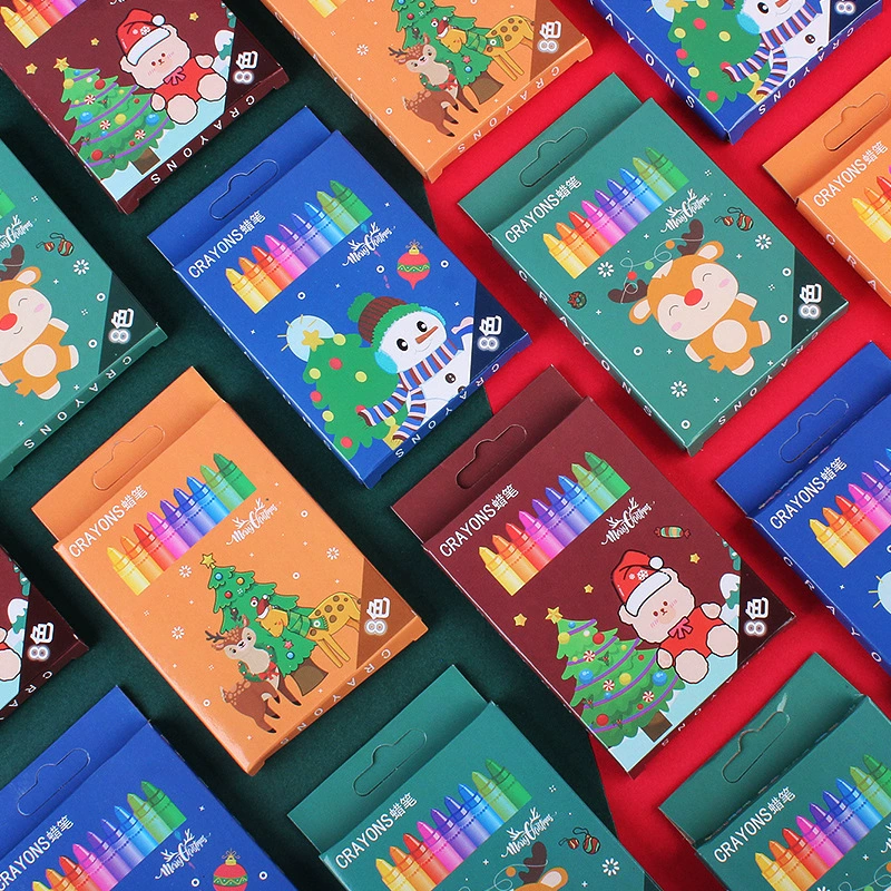Мультфильм Рождество 8 цветов карандаш костюм раскраска граффити Искусство Кисть ученик начальной школы рисунок костюм Рождественский подарок