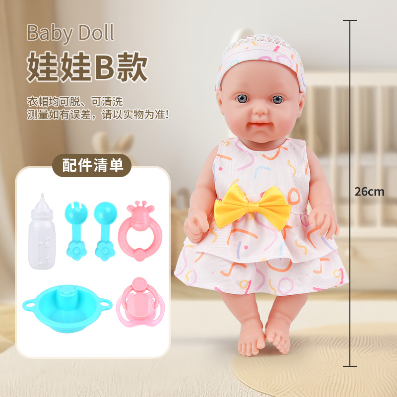 Venta directa de fábrica 10 pulgadas vinilo recién nacido simulación bebé renacimiento muñeca juego casa cochecito de juguete