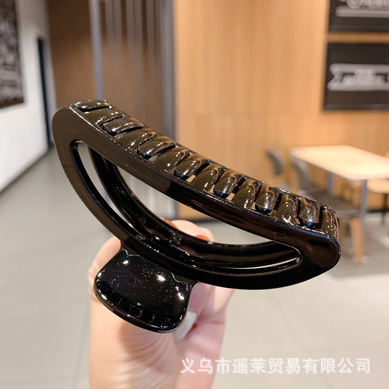 咖色磨砂抓夹女2025年新款发夹后脑勺大号发量多鲨鱼夹子发卡头饰|undefined