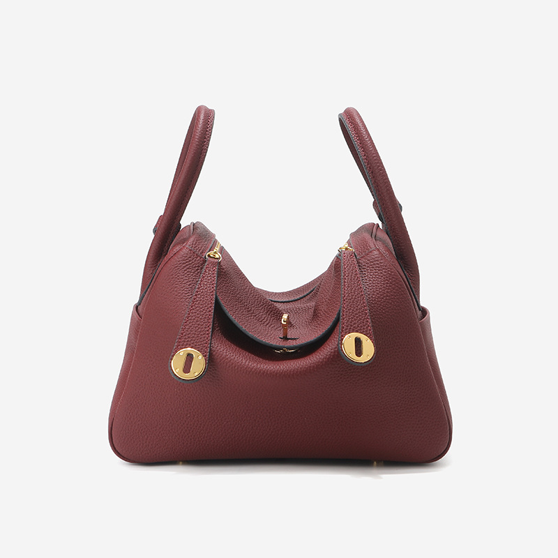 togo头层牛皮琳迪腋下包真皮枕头单肩包女士通勤百搭时尚斜挎包包 - Thumbnail 8