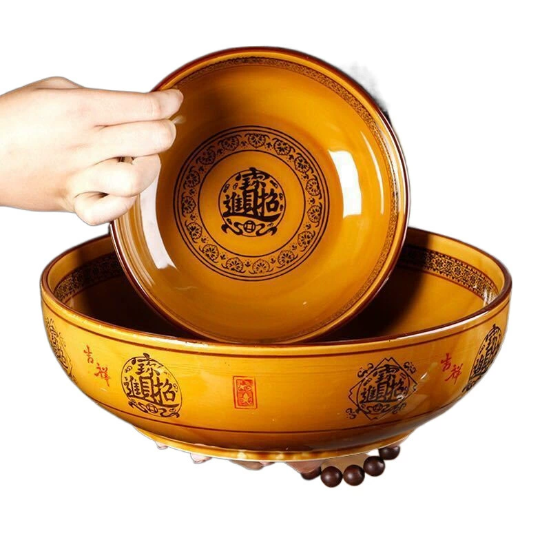 Big ceramic soup bowl for home use, internet celebrity
