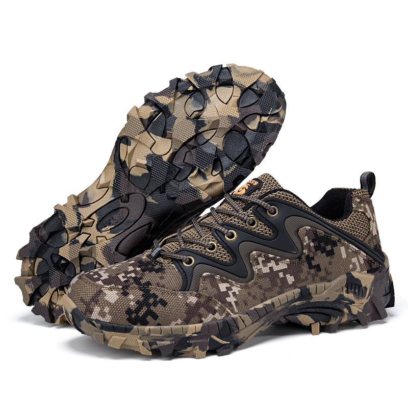 camouflage demi-season breathable climbing sneakers for men and…