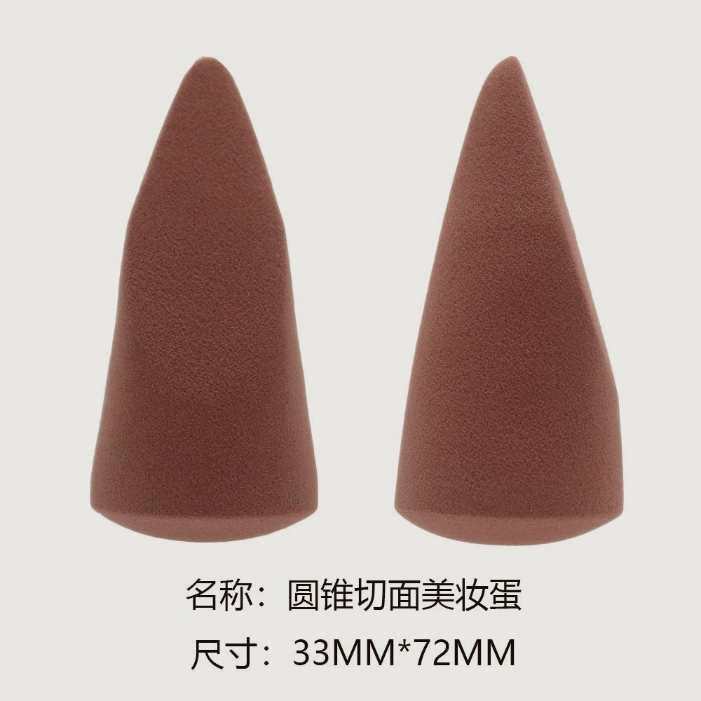 Huevo de maquillaje de belleza, soplo de maquillaje, negro clásico, variedad de formas, maquillaje de forma especial, huevo, herramienta de goteo de corte oblicuo sin látex