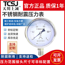 YN-100BF不锈钢压力表Y100Z径向轴向耐震压力表4分锅炉气压压力表