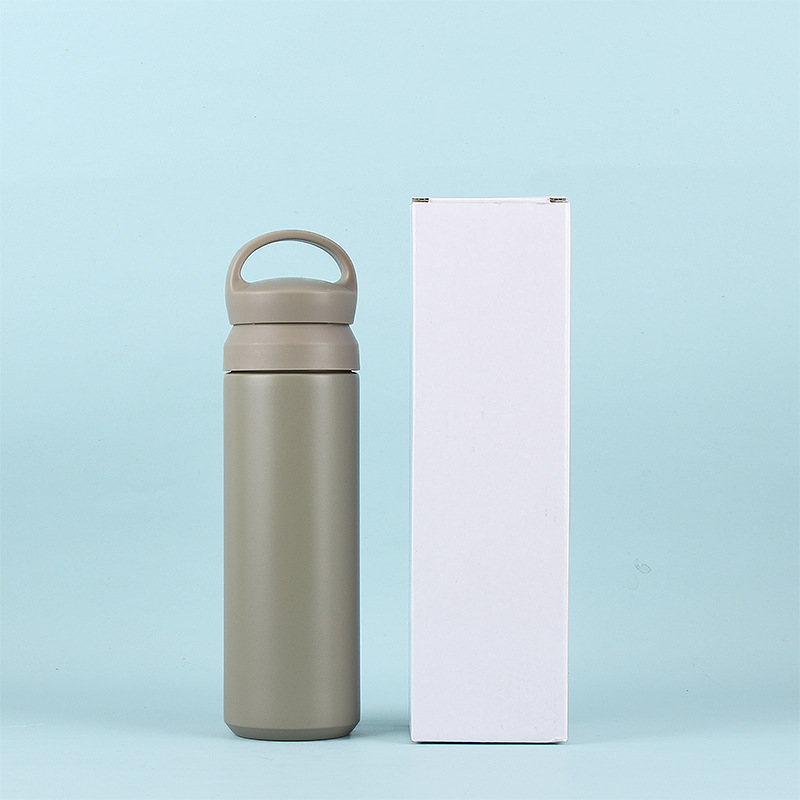 Japonés Harajuku taza de vacío 304 mango de acero inoxidable Taza de coche elemento portátil Taza con tapa taza de café