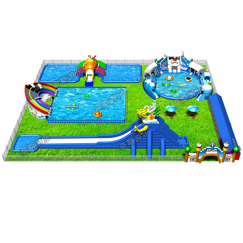 Gran fabricante de equipos para parques acuáticos Piscina inflable móvil para niños