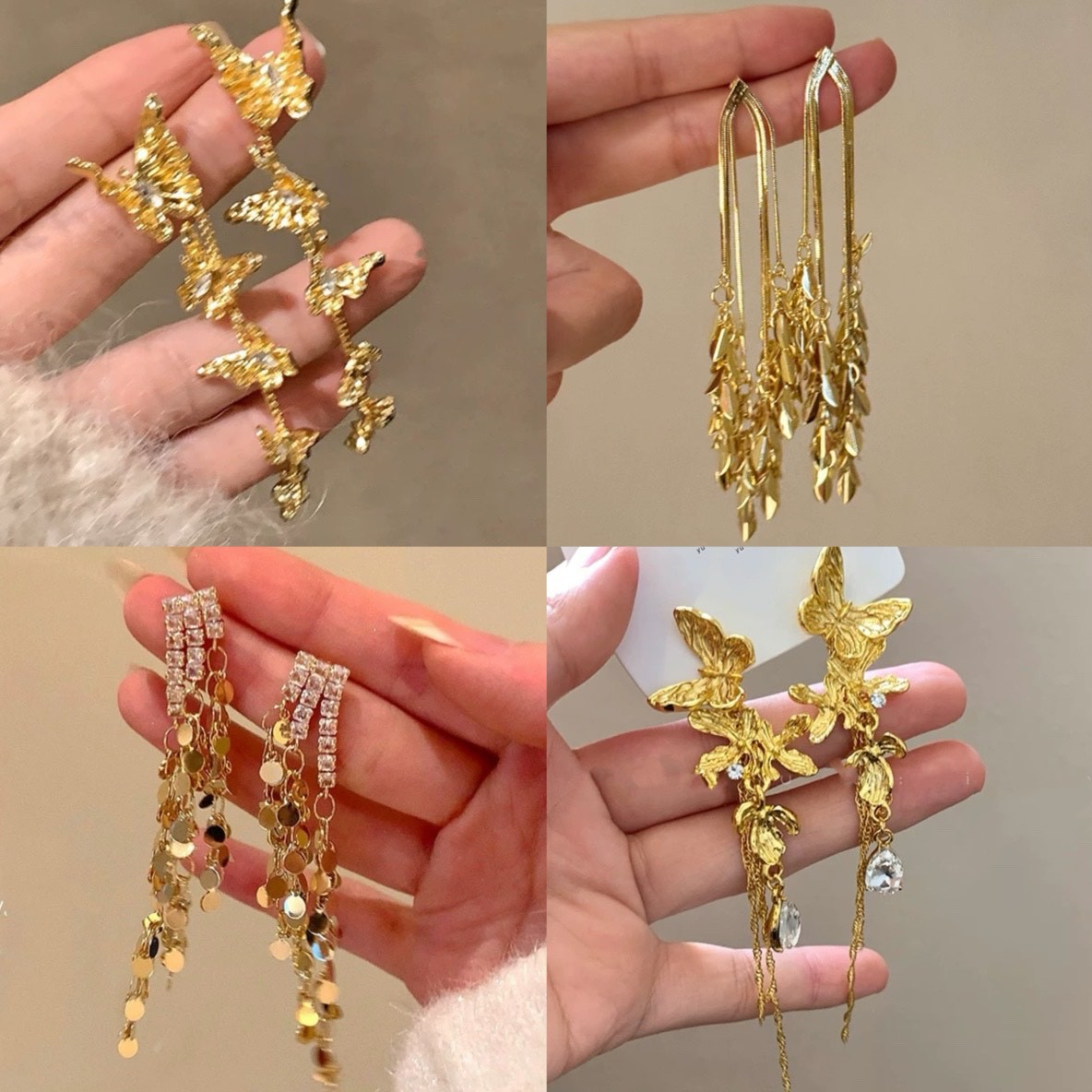 Pendientes de borla de flores transfronterizas de aguja de plata Pendientes de diseño de nicho europeo y americano Pendientes de temperamento de moda femenina Lujo ligero y de alta gama