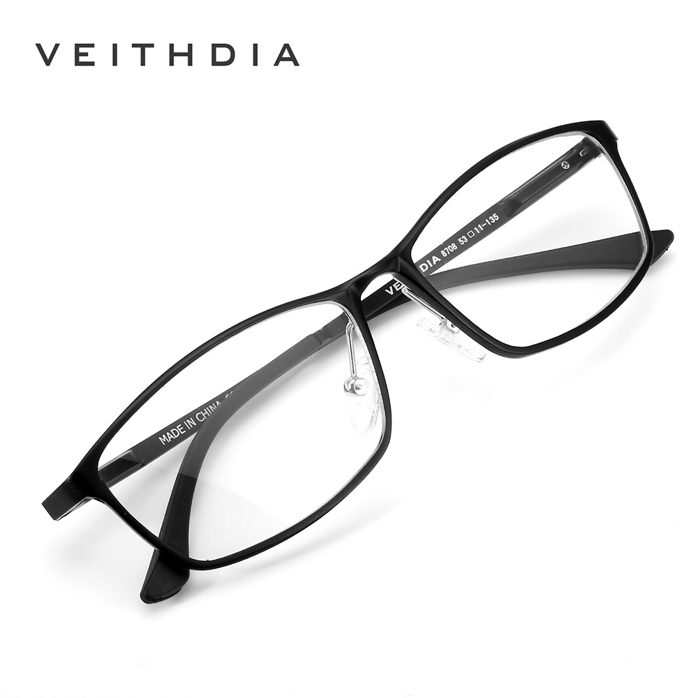 Marco de apertura de marco completo aluminio magnesio anti-luz azul espejo óptico de miopía marco hombre cuadrado simple negocio cómodo 8708