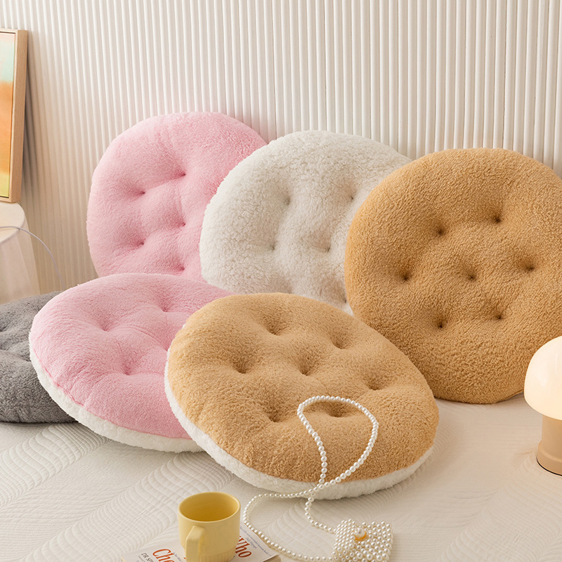 Round cashmere chair cushion super soft ground butt Japanese futon bedroom window tatami bench cushion thickened Round cashmere chair cushion super soft ground butt Japanese futon bedroom window tatami bench cushion thickened