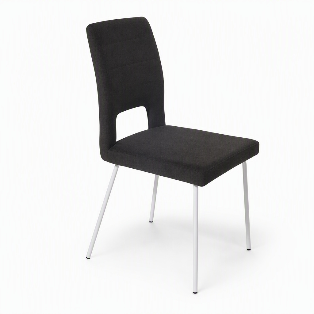 Silla de Comedor de Madera Maciza y Tela Giratoria Acolchada para Comedor image 1